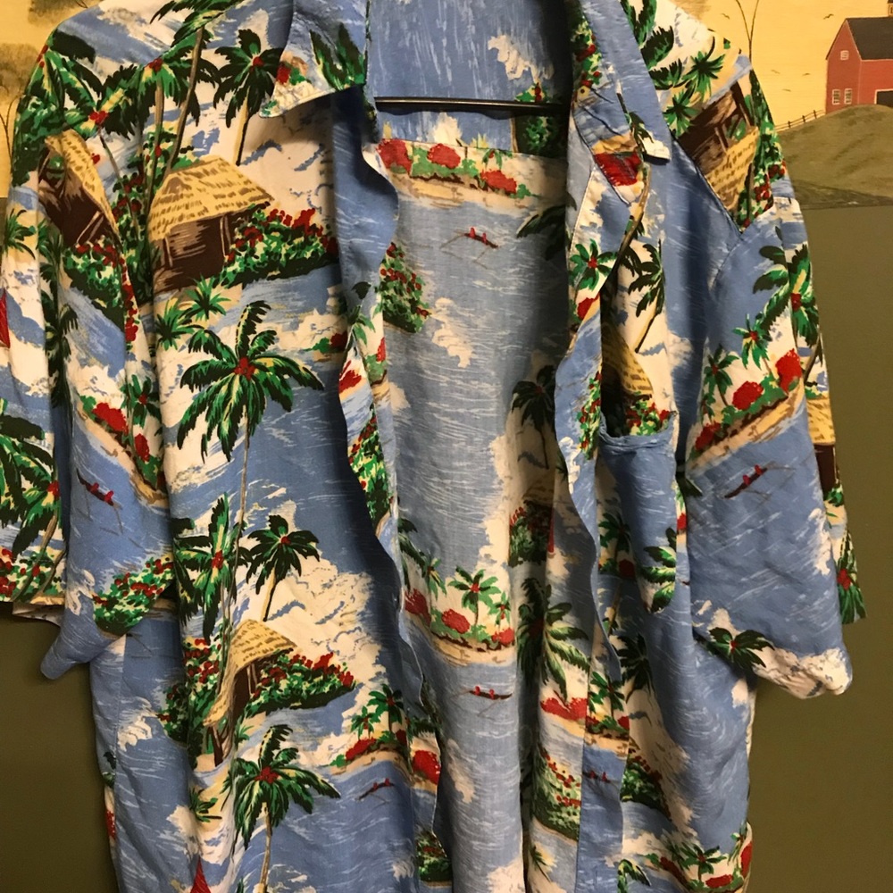 Tropical theme Short Sleeve Button Up